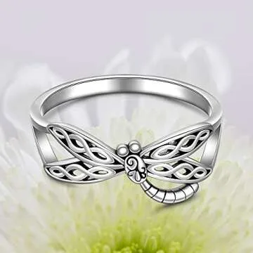 Dragonfly Ring in Sterling Silver - Meaningful Jewelry for Women
