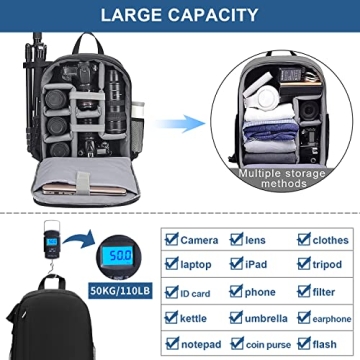 Cwatcun Waterproof Camera Backpack for DSLR & Mirrorless