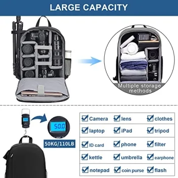 Cwatcun Waterproof Camera Backpack for DSLR & Mirrorless