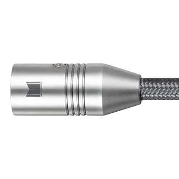 Monolith XLR Male to XLR Female Audio Cable - 2 Meter - Gray, 24K Gold Plated Connectors, Balanced, Oxygen Free Copper, Premium Home Audio