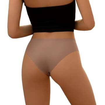 DEANGELMON Women's Seamless No Show Underwear 6 Pack