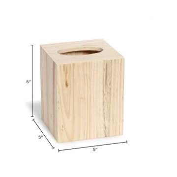 Darice Tissue Box Cover, 6-Inch, Natural