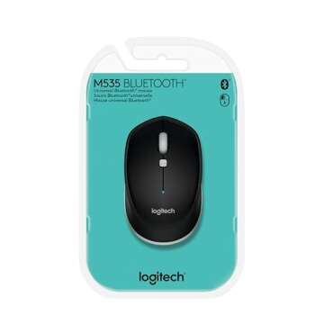Logitech M535 Bluetooth Mouse, Gray - Black, Discontinued