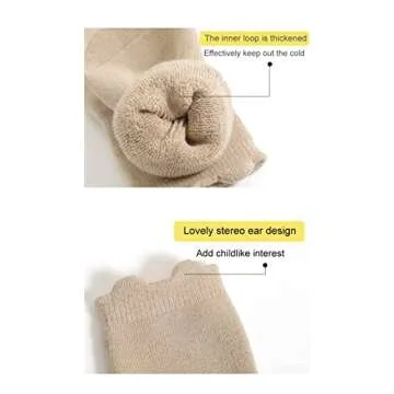 BEHELE Non-skid Toddler Socks Soft Warm Anti-slip