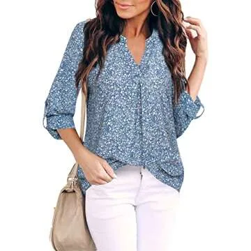 Shop Gaharu Floral Long Sleeve Blouse for Women