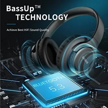 KVIDIO Bluetooth Headphones with 65H Playtime