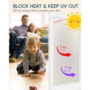 Dwersty Frosted Glass Window Privacy Film Decorative