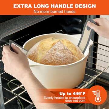 PLAPITATE Silicone Bread Sling for Dutch Oven Liners, Non Stick 2 PCS, Easy Clean Reusable Silicone Bread Baking Mat with Long Handles, Easy to Transfer Sourdough Bread