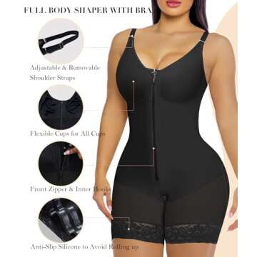 YIANNA Postpartum Full Shapewear for Women Tummy Control