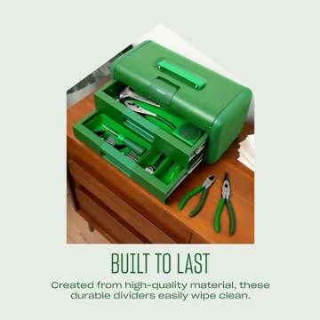 Character The Organizers, 4-Piece Storage System for Toolbox and Tool Bag Home Organization, (Green)