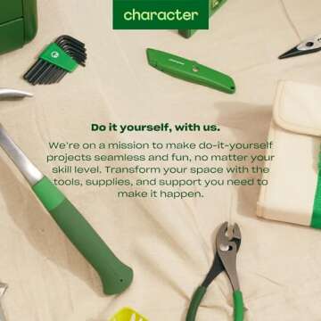 Character The Organizers, 4-Piece Storage System for Toolbox and Tool Bag Home Organization, (Green)