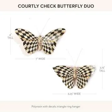 MACKENZIE-CHILDS Butterfly Duo Hanging Wall Decor Set