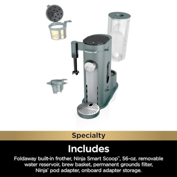Ninja Coffee Maker with Pod and Ground Options, Frother