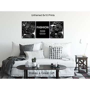 Fashion Quote Set - Glam Designer Artwork, Wall Art Decor print Set - Classy Couture Design Home Dec...