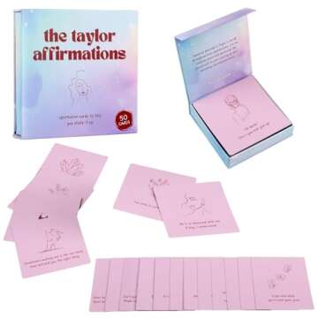 Taylor Gifts for Girls Birthday Gift | Affirmations - 50 PCS Taylor Cards | Taylor Themed Gifts, Tay...