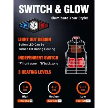 WASOTO Heated Vest Women With 16000 mAh Battery Pack Charger Included Washable Rechargeable For Indoor Outdoor Work Golfing Walking Cycling（Black,S）