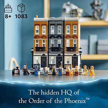 LEGO Harry Potter 12 Grimmauld Place 76408, Headquarters of The Order of The Phoenix Magic Set, Tran...