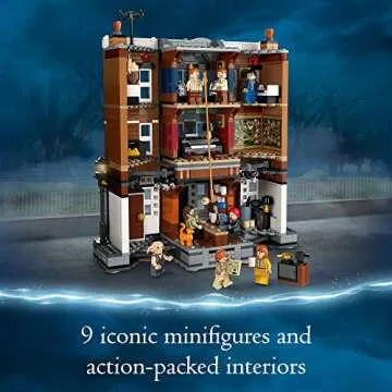 LEGO Harry Potter 12 Grimmauld Place 76408, Headquarters of The Order of The Phoenix Magic Set, Transforming House Model Building with 9 Minifigures Including Sirius Black, Kreacher, and The Weasleys