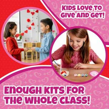 Valentines Cards for Kids Classroom -Mermaid & Pirate Wood Painting Kits (24ct)-Great Valentine's Day Gifts for Kids School Exchange -Each Valentine has Craft, Paints, Brush & Sticker for Boys & Girls