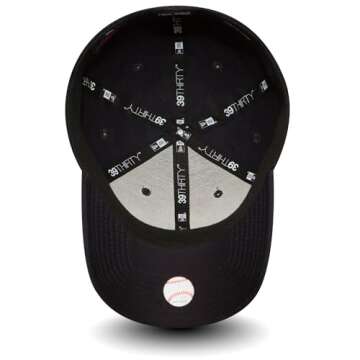 New Era Men Small and Medium 39Thirty League Basic New York Yankees Cap, Blue (Navy), S/M