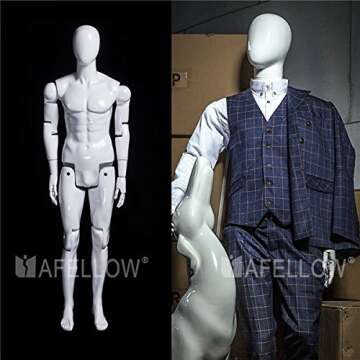 6' Tall Completely Posable Male Mannequin for Retail Displays