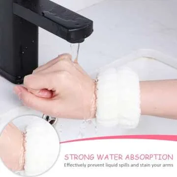 Chuangdi Wrist Bands for Face Washing - 4 Pairs Set
