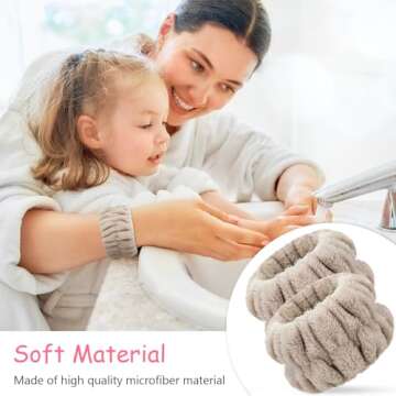 Chuangdi Wrist Bands for Face Washing - 4 Pairs Set