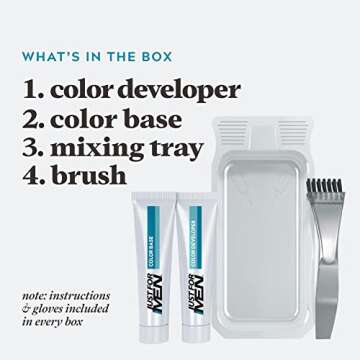 Just For Men Mustache & Beard, Beard Dye for Men with Brush Included for Easy Application, With Biotin Aloe and Coconut Oil for Healthy Facial Hair - Jet Black, M-60, Pack of 1