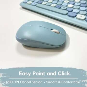 X9 Cute Wireless Keyboard and Mouse - Colorful Retro Set