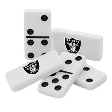MasterPieces Game Day - NFL Las Vegas Raiders - 28 Piece Team Logo Double Six Domino Set