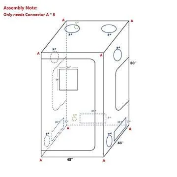 CoolGrows Grow Tent, 4x4 Feet Mylar Grow Tent with Observation Window and Floor Tray for Indoor Plan...