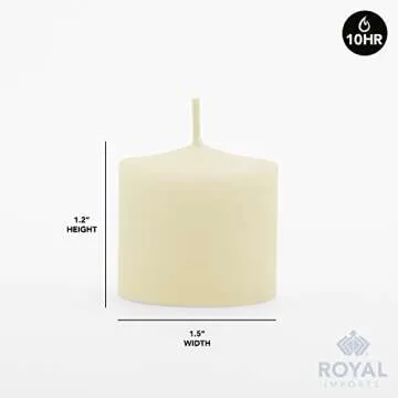 Royal Imports Votive Candle, Unscented Ivory Wax, Box of 72, for Wedding, Birthday, Holiday & Home Decoration (10 Hour) by Royal Imports