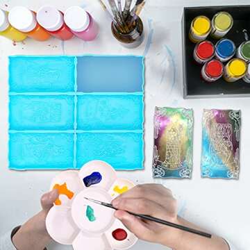 Tarots Card Resin Molds,22 Big Silicone Full Set Major Arcana Cards Molds for Casting DIY Large Size...
