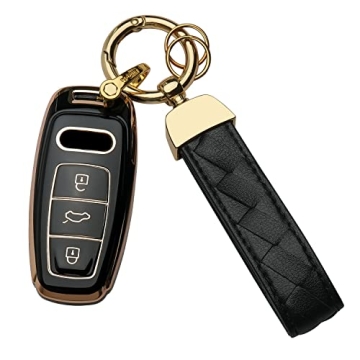 bqepe Audi Key Fob Cover for 2018-2022 Models - Black