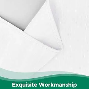 Biscaynebay Wrap Around Bed Skirts for Twin & Twin XL Beds 15" Drop, White Adjustable Elastic Dust Ruffles Easy Fit Wrinkle & Fade Resistant Silky Luxurious Fabric Machine Washable