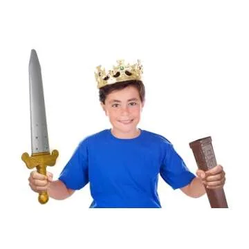 GiftExpress 19" Plastic Toy Roman Sword with Sheath for Pretend Play, Knight Costume Accessory, Roman Warrior Costume Accessory, Dagger Nordic Viking Costume Accessory