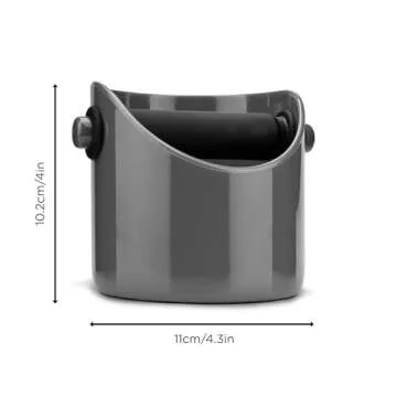 Dreamfarm Grindenstèin Sturdy, Compact, Modern Space-Saving Espresso Coffee Grind Knock Box - Silve...