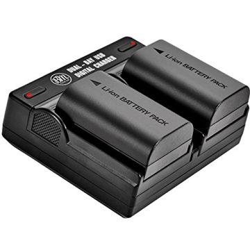 BM 2-Pack of LP-E6N Batteries with Dual Battery Charger for Photographers