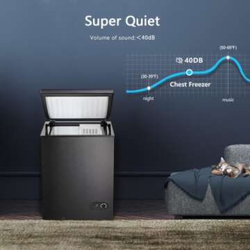 Compact Energy Saving Chest Freezer 3.5 Cubic Feet