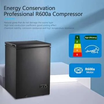 Compact Energy Saving Chest Freezer 3.5 Cubic Feet