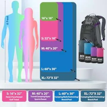 BOGI Microfiber Travel Sports Towel - Soft Quick Dry Towel