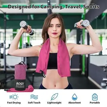 BOGI Microfiber Travel Sports Towel - Soft Quick Dry Towel