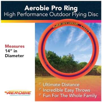 Aerobie Pro Ring: Ultimate 14-Inch Orange Flying Disc for Unmatched Distance