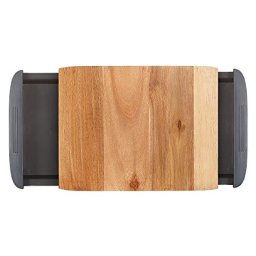 Glad Acacia Wood Cutting Board with Innovative Trays