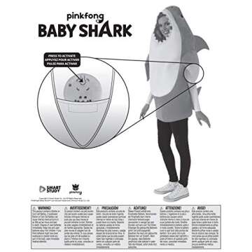 Rubies Daddy Shark Costume With Sound Chip for Themed Parties and Halloween, As Shown, Standard US
