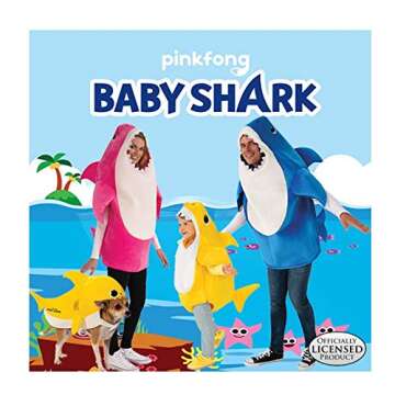 Rubies Daddy Shark Costume With Sound Chip for Themed Parties and Halloween, As Shown, Standard US