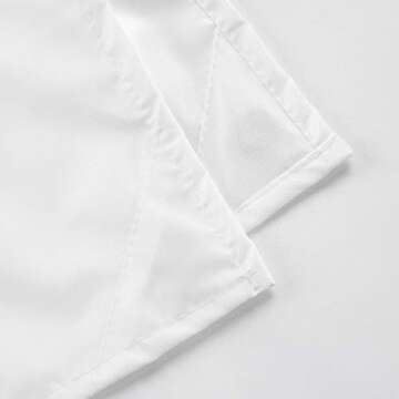 N&Y HOME Nylon Hotel Shower Curtain or Liner, Machine Washable, Water Resistant, White, 72 x 72 inches