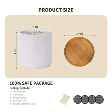 Stylish AOMRYOM Ceramic Plant Pots Set for Succulents