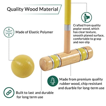 ApudArmis Croquet Set: Fun Lawn Game for All Ages