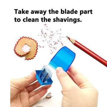 AUSTARK 4Pcs Pencil Sharpeners Manual for Kids Adults, Dual Hole Small Handheld Pencil Sharpener Bulk for Office School Home, Back to School Supplies